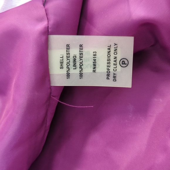 Calvin Klein Floral Beaded Maxi Dress Purple 6 wedding evening formal preppy - Picture 9 of 10